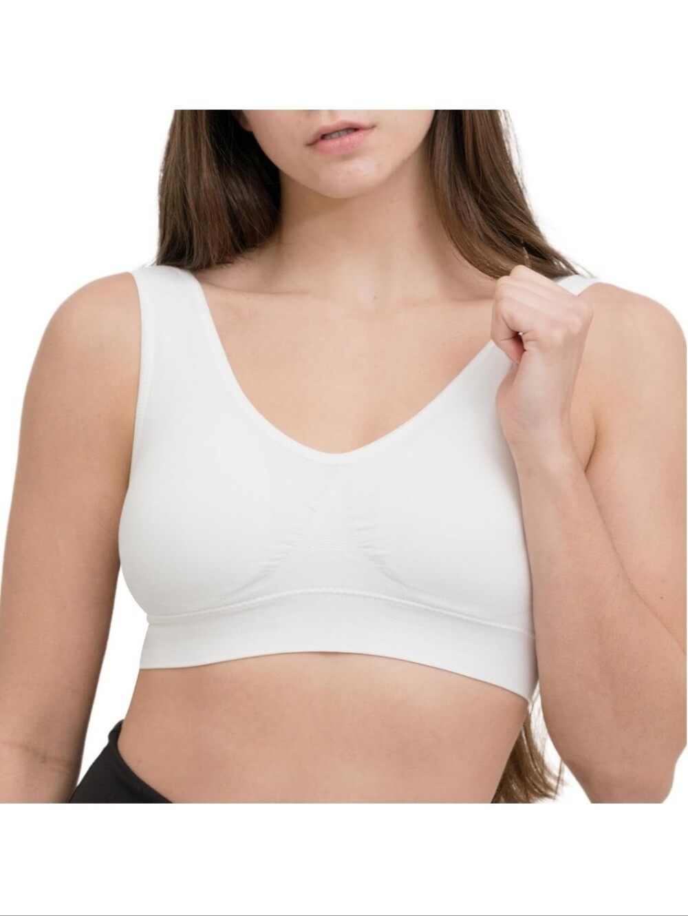 Coobie 9060 White Seamless Padded Pull On Soft and Smooth Bra NEW IN PACKAGE XL